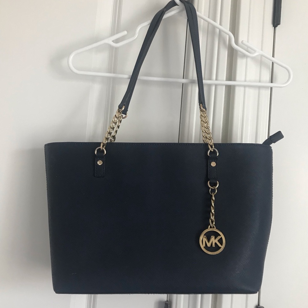 Navy blue Michael Kors tote